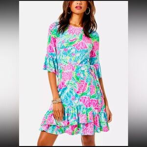 Lilly Pulitzer Kassi Dress Zanzibar blue bunny business bright Size: XS